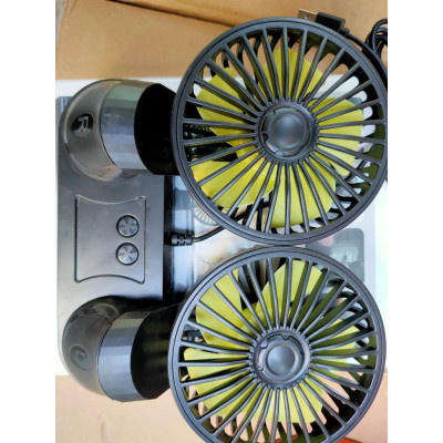 Quạt Đôi Mini 360 Độ Công Suất Lớn, Để Trong Ô Tô, Để Bàn Làm Việc