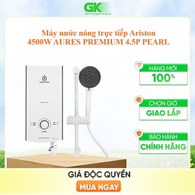 Máy nước nóng trực tiếp Ariston 4500W AURES PREMIUM 4.5 - Hàng Chính Hãng