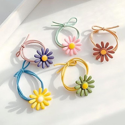 [Quà tặng] Dây cột tóc ngẫu nhiên hình nơ, hình hoa cúc JoyMall dễ thương đáng yêu nhiều màu