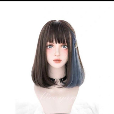 Tóc giả light xanh cúp- Tặng lưới chùm tóc