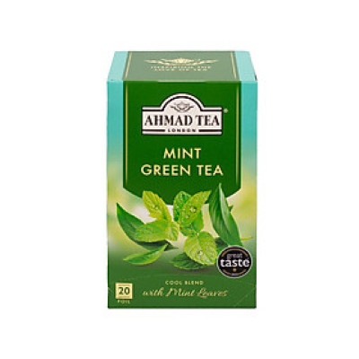 TRÀ XANH AHMAD ANH QUỐC - BẠC HÀ (40g) - Mint Mystique - Khách sạn, nhà hàng tiện dùng do có bao thiếc riêng