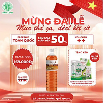 Nước lau sàn Hương Quế 1500ml - 100% từ thiên nhiên, chống côn trùng, mùi hương thơm ngát, thoải mái, dễ chịu, thư giãn .