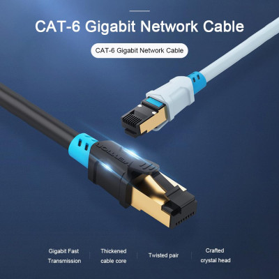 Cáp VENTION Ethernet Cat 6 tốc độ nhanh Gigabit mạng LAN RJ45 cho doanh nghiệp gia đình 20M Màu đen
