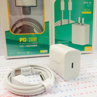 Bộ sạc LI-TOP AT09 chân cắm Type C, sạc nhanh PD 20W có chứng nhận 3C tiêu chuẩn an toàn quốc gia, hàng chính hãng