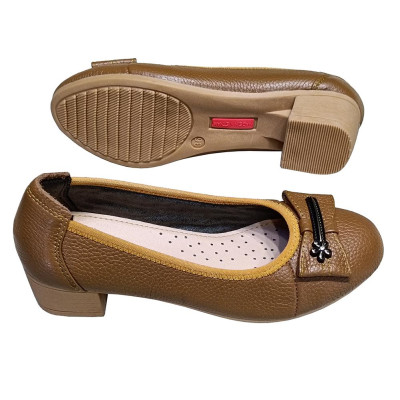 Giày Búp Bê Nữ Cao Gót HA NAM Da Bò Thật Thời Trang Cao Cấp 5cm GBBN20898