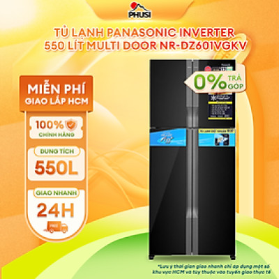 Tủ lạnh Panasonic Inverter 550 lít NR-DZ601VGKV - Ngăn đông mềm siêu tốc - Hàng chính hãng