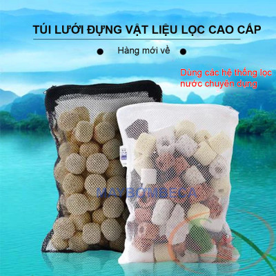 Bộ 7 Túi Đựng Vật Liệu Lọc 37x29cm dùng trong các hệ thống lọc bể cá koi, máy lọc nước hồ cá, bể cá cảnh