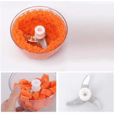 Máy Xay Tỏi Bằng Tay Đa Năng Loại Lớn 13cm Có Dây Kéo