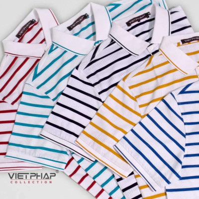 (SALE UP 70%) Áo Thun Dệt Cao Cấp VIỆT PHÁP/ Form Luxury- Chất liệu Cotton co giãn, thoáng mát 17181#