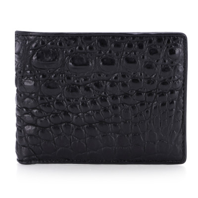 HT2201-02-03-40 - Ví nam Huy Hoàng da cá sấu gai bụng màu đen, nâu đỏ, vàng, nâu đất