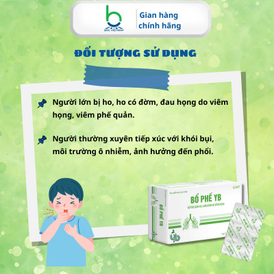 Viên Uống Bổ Phế YB Hỗ Trợ Giảm Ho, Giảm Đờm, Bổ Phế Hiệu Quả - 30 viên