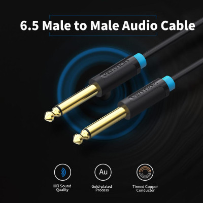 Cáp âm thanh Male to Male HiFi Mạ vàng cho Guitar / Bộ khuếch đại / Micrô VENTION 6.5mm