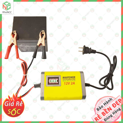 [Quá Tiện] Sạc Bình Ắc Quy KhoNCC Hàng Chính Hãng - Điện áp 12V2A dòng 2~20Ah - Cho Cả Bình Khô Hoặc Nước Của Xe Máy, Ôtô - KDHS-SAQXM