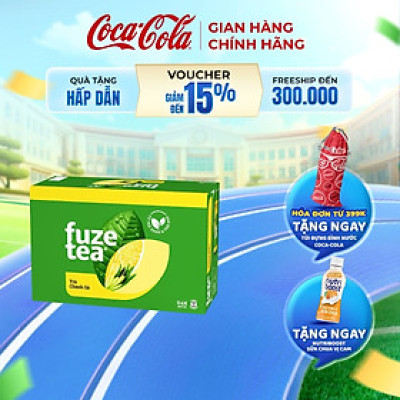 Thùng 24 lon Trà Chanh Với Sả  Fuze Tea 320mlx24  Coca-Cola Official Store_TK