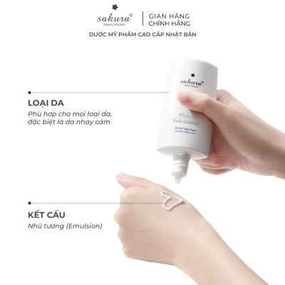 Kem Chống Nắng Sakura Physical Daily Defense SPF 50+ PA ++++ (60g)