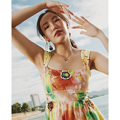 Đầm Linen Xoè Dâm Bụt DRE200 Thời trang thiết kế Hity