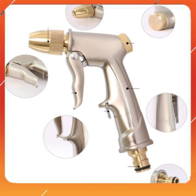 Vòi Xịt️Evoucher Bộ dây vòi xịt nước rửa xe, tưới cây , tăng áp 3 lần, loại 15m 206701-1 đầu đồng,cút,nối đồng+  đai