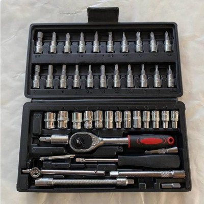 Ảnh Thật Bộ Đồ Nghề Sửa Chữa Xe Hơi Xe Máy 46 Món - Bộ Dụng Cụ Tuýp Khẩu Đa Năng 46 Chi Tiết Mở Ốc Vít Bulong Tiện Dụng