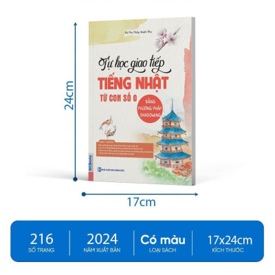 Sách - Tự học giao tiếp tiếng Nhật từ con số 0 bằng phương pháp shadowing MCBooks