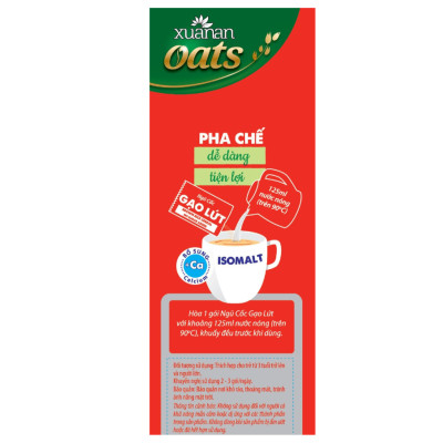 Combo 2 túi: Ngũ Cốc Dinh Dưỡng Canxi ít đường 400G + Ngũ Cốc Gạo Lứt No Sugar[đường ăn kiêng]400G(Tặng Kèm 1 Túi Yến Mạch 150G)