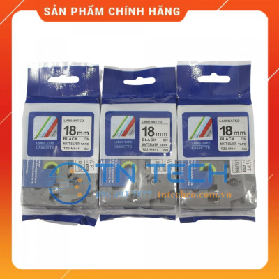 Nhãn In Tz2-M941 - Đen nền bạc 18mm x 8m - Dùng cho máy in BROTHER - AIMO - PUTY [Hàng nhập khẩu]