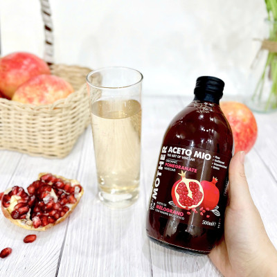 Combo 2 Chai Giấm Lựu Hữu Cơ Aceto Mio (Có Giấm Cái) 500ml, Hỗ Trợ Detox Cơ Thể, Tốt Cho Sức Khỏe