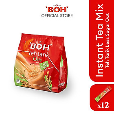 BỘT TRÀ SỮA VỊ YẾN MẠCH TÍ NGỌT HIỆU BOH - BOH TEH TARIK OAT LESS SWEET (12