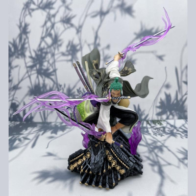 Mô Hình Zoro Wano 22cm Mái Nhà 3 Kiếm Mô hình One Piece Cao Cấp, Figure Mô Hình Anmie One Piece Luffy Vua Hải Tặc