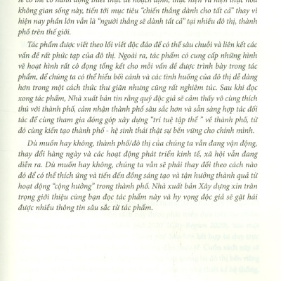 THÀNH PHỐ SÂU HƠN - Trí Tuệ Tập Thể Và Con Đường Đi Từ Thông Minh Đến Thông Thái