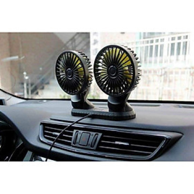 Quạt Đôi Mini 360 Độ Công Suất Lớn, Để Trong Ô Tô, Để Bàn Làm Việc