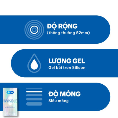 BAO CAO SU Durex Invisible Extra Thin, Extra Sensitive 10S