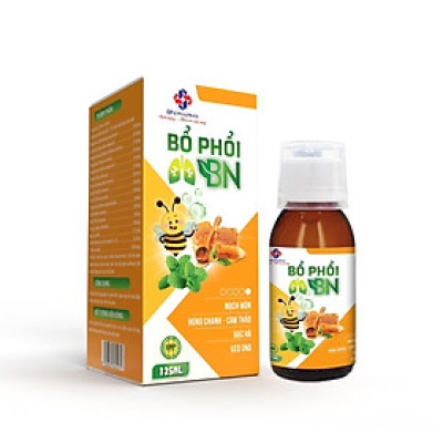  Siro Ho Bổ Phổi BN Bnpharma Chai 125ml - Siro keo ong