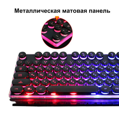 HXSJ V300 USB Wired Gaming Keyboard Backlight Steampunk Keys + Wired Gaming Mouse Anti-Slip 1600DPI with Backlight Chống trượt 1600DPI có đèn nền