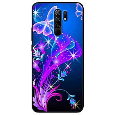 Ốp lưng dành cho Xiaomi Redmi 9 mẫu Họa Tiết Bướm Tím