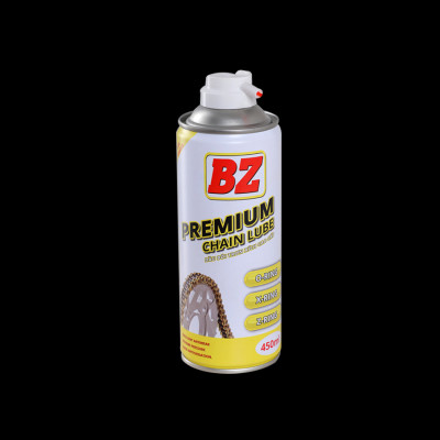 Chai xịt dưỡng sên Cao Cấp BZ Premium Chain Lube 450ml, xịt bảo dưỡng chống văng, dạng đậm đặc, bám dính bôi trơn tốt