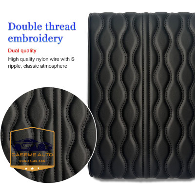 Đệm Tỳ Tay Ô Tô Xe Hơi Cao Su Non Nguyên Khối Bọc Da Nappa Cao Cấp Giúp Chống Mỏi Và Thư Giãn Lái Xe Đường Dài - Hàng Nhập Khẩu