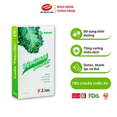 Bột Cải Xoăn Kale Sấy Lạnh Nguyên Chất Hộp 30g  - Detox, thải độc cơ thể, giảm cân, hỗ trợ điều trị tiểu đường