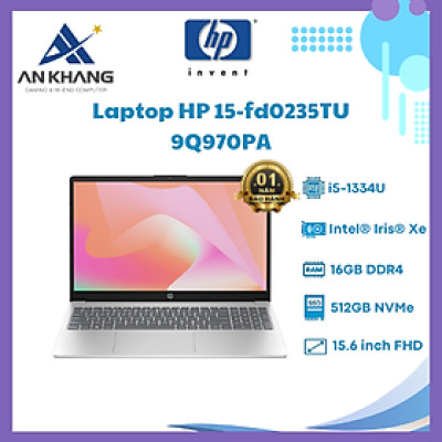 Laptop HP 15-fd0235TU 9Q970PA (Intel Core i5-1334U | 16GB | 512GB | Iris Xe Graphics | 15.6 inch FHD | Windows 11 | Natural silver) - Hàng Chính Hãng - Bảo Hành 12 Tháng