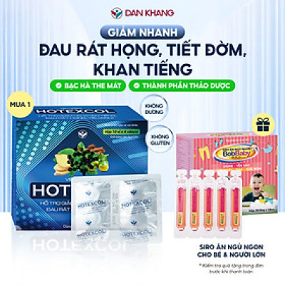Viên Ngậm Thanh Họng Hotexcol Giúp Giảm Ho - Dịu Thanh Quản - Giảm Đau Rát Do Ho Hộp 10 vỉ x 4 viên