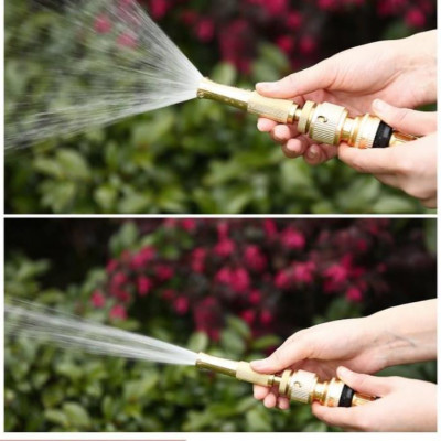  Bộ dây vòi xịt nước rửa xe, tưới cây . tăng áp 3 lần, loại 3m, 5m 206587 cút sập,nối nhựa vàng+ tặng đai