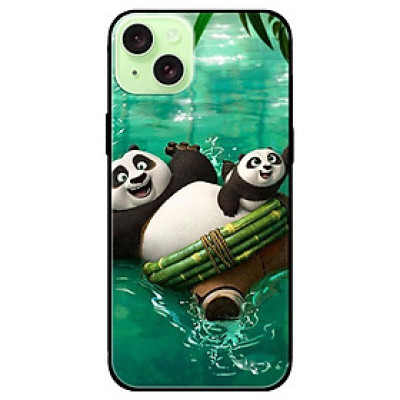 Ốp lưng dành cho Iphone 15 - Iphone 15 Plus - Iphone 15 Pro - Iphone 15 Pro Max - Gấu Trúc Nền Xanh - Hàng Chính Hãng