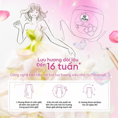 Combo 4 Túi Viên giặt xả arFum 5 trong 1 MỚI lưu hương lâu 16 tuần, khử khuẩn 99% - 6 Viên/ Túi