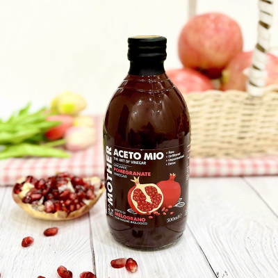 Giấm Lựu Hữu Cơ Aceto Mio (Có Giấm Cái) Chai 500ml, Hỗ Trợ Detox Cơ Thể, Tốt Cho Sức Khỏe