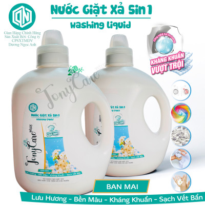 Nước giặt Tonycare 2100ml – Hương Ban Mai sạch sâu, hương thơm tươi mát, an toàn cho da – Chính hãng Tonycare