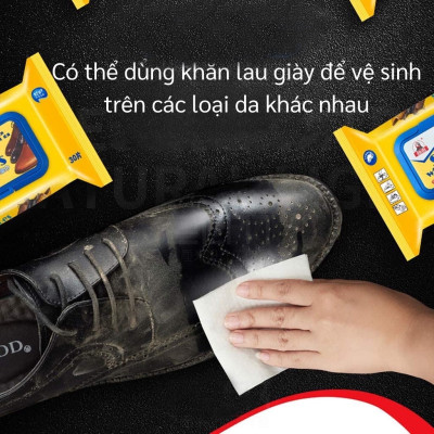 Giấy vệ sinh  giày bịch 30 tờ , vệ sinh các giày thể thao , các loại da , siêu sạch ,giúp sáng bóng , sạch sẽ , tiện lợi nhỏ gọn dễ dàng mang theo mọi nơi 