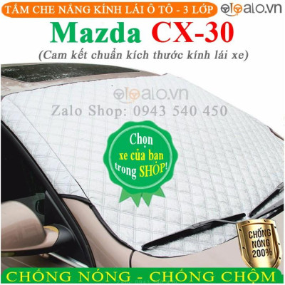Tấm che chắn nắng kính lái ô tô Mazda CX30 CAO CẤP 3 Lớp Chắn Nắng Cản Nhiệt