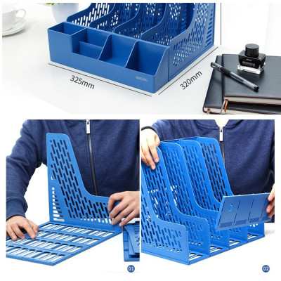 Kệ hồ sơ 3 Ngăn Ráp Liên hoàn với Khay Để Bút Deli Z00112 