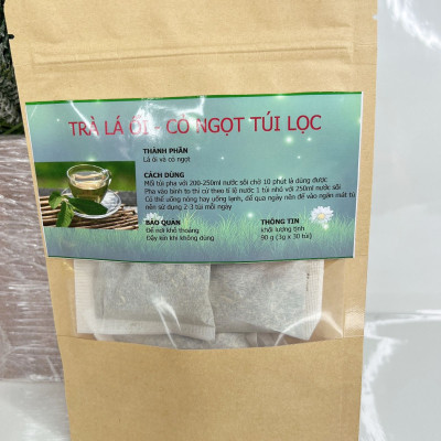 Trà lá ổi - Cỏ ngọt ( Hộp 30 gói 3g) - Sản phầm tốt cho người tiểu đường, thanh nhiệt mát gan và hỗ trợ giảm cân