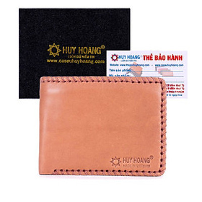 HJ2134 - Bóp nam Huy Hoàng đan viền màu da