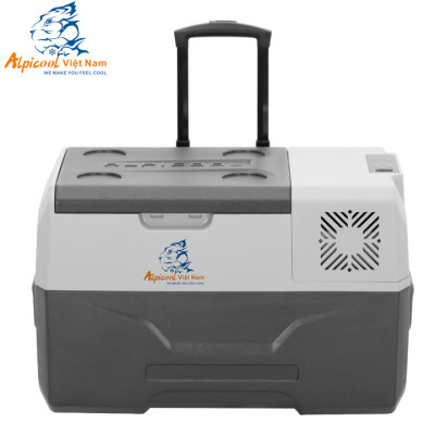 Tủ lạnh ô tô thông minh Alpicool Việt Nam 30 lít - CX30 - có tay kéo, bánh xe, làm đá nhanh kiêm hộp đựng thực phẩm, kiêm thùng đá cho tài xế, lái xe
